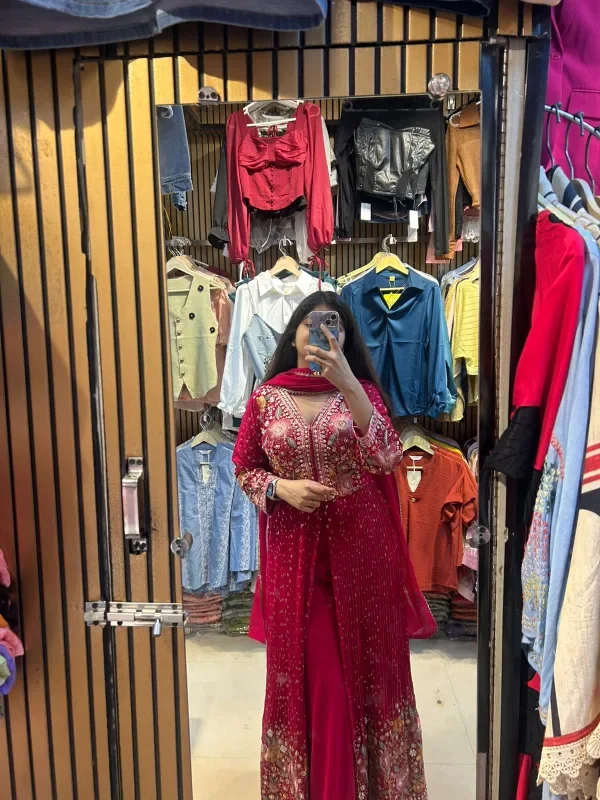 A Glimpse of a Beautifully Embellished Pink Outfit - Image 7